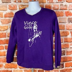 Vince Gill purple sweatshirt Large